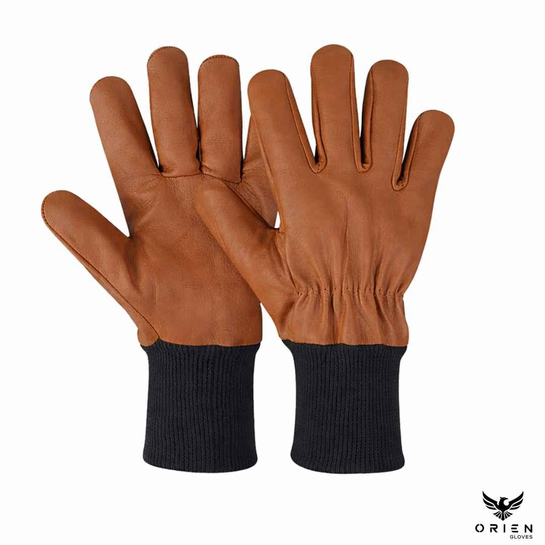 Women's Work Leather Gloves brown